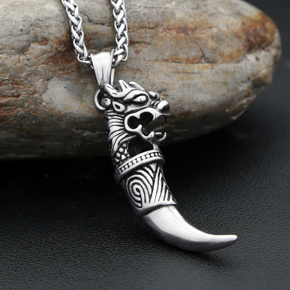 PENDRA Wolfthorn Stainless Steel Wolf Tooth Pendant