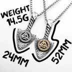 PENDRA Rune Spearhead Odin Steel Necklace