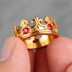 Aesthetic Crown Men Rings Stainless Steel Punk Rock Vintage Cool Stuff Fashion Jewelry Accessories For Women Gift Wholesale