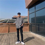 Autumn and winter 2026 high street washed slim-fit foot zipper leg split fork solid mopping menswear clothing jeans luxury men