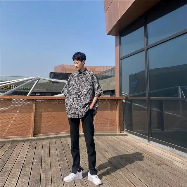 Autumn and winter 2026 high street washed slim-fit foot zipper leg split fork solid mopping menswear clothing jeans luxury men