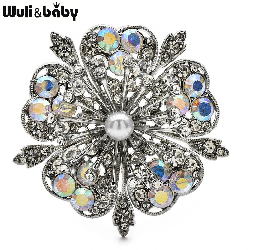 PENDRA Sakuraia Rhinestone Cherry Blossom Brooch