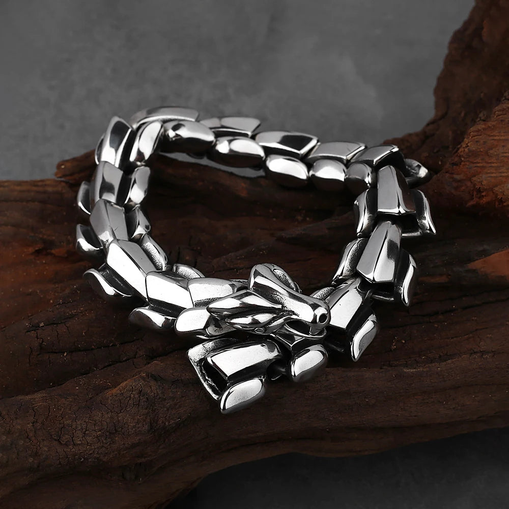 PENDRA Highpolish Skull 316L Stainless Steel Bracelet