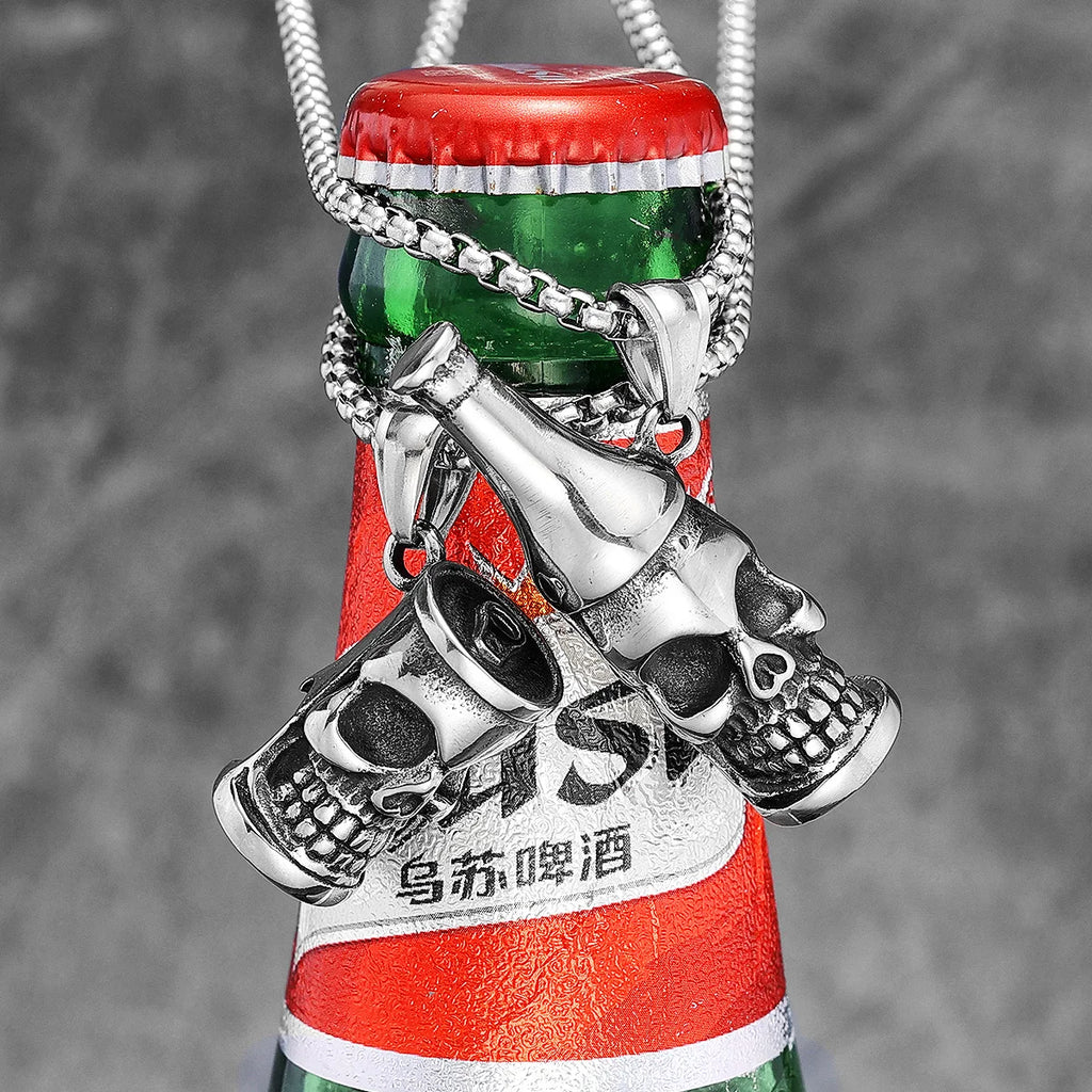 PENDRA Beer Bottle Opener Steel Necklace
