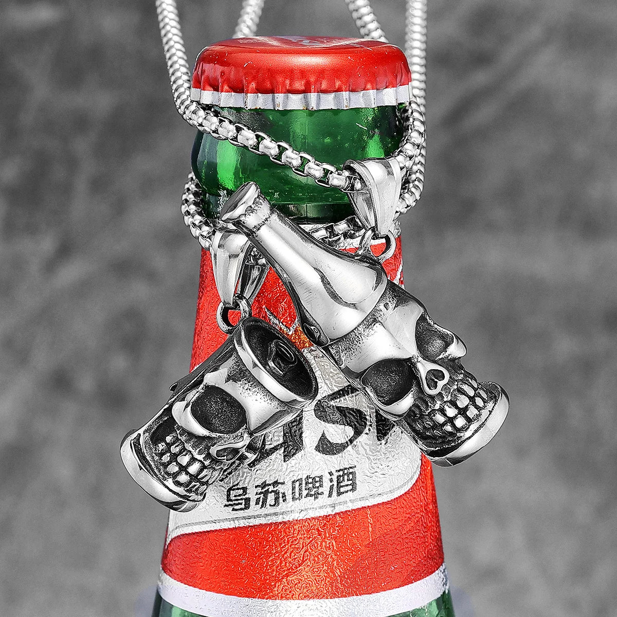 PENDRA Beer Bottle Opener Steel Necklace