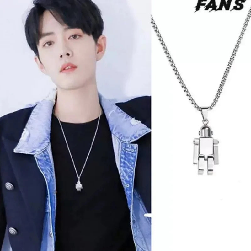 PENDRA Robotpunk Hip Hop Robot Pendant Necklace