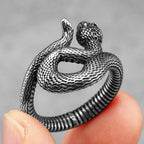 PENDRA Viper Animal Snake Steel Ring
