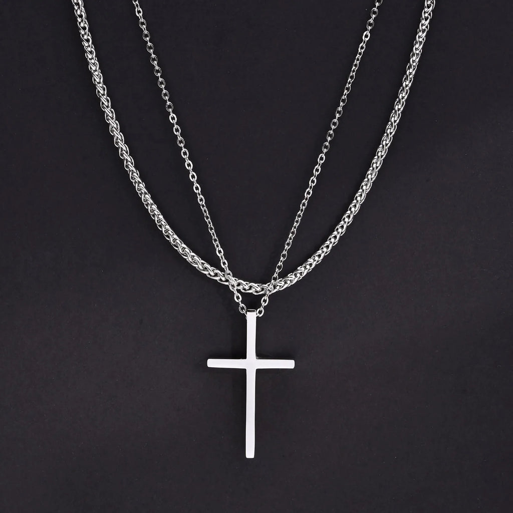 PENDRA Cross Double Pendant Necklace