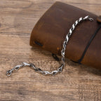 6.4mm Wide Link Chain Bracelets for Men, New Fashion Waterproof Stainless Steel Chains Wristband Gift for Him Jewelry