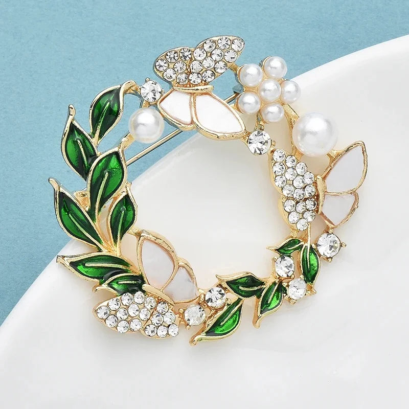 PENDRA Birdflora Bird and Flower Brooch