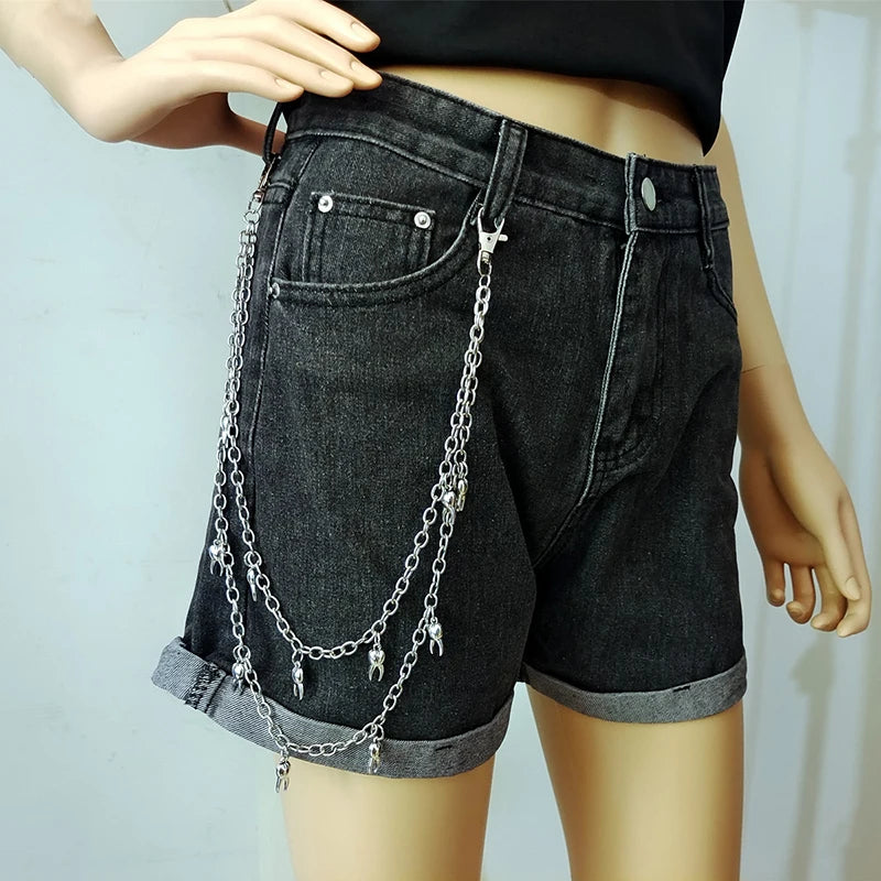PENDRA Moonstar Rivet Waist Chain Keychain