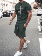 PENDRA Athletic Drawstring T-Shirt and Shorts Set
