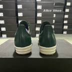 PENDRA Retro Green Green Leather Low-Top Platform Sneakers