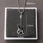 PENDRA Guitarrock Stainless Steel Guitar Pendant Necklace