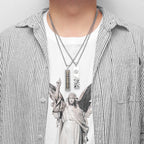 PENDRA Taoism Nine Character Steel Necklace