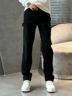 Spring Summer New Vintage Casual Slimming Straight-Leg Pants Washed Loose Micro-Cone Workwear Jeans for Men Man Clothes