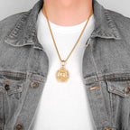 PENDRA Buddhism Buddha Sainless Gold Necklace