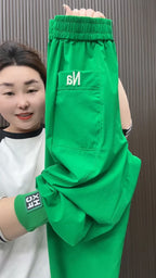 Fashion Summer Harem Pants Female 2025 New Letter Women's Sports Pants Quick Dry Tie Feet Elastic Waist Casual Trousers