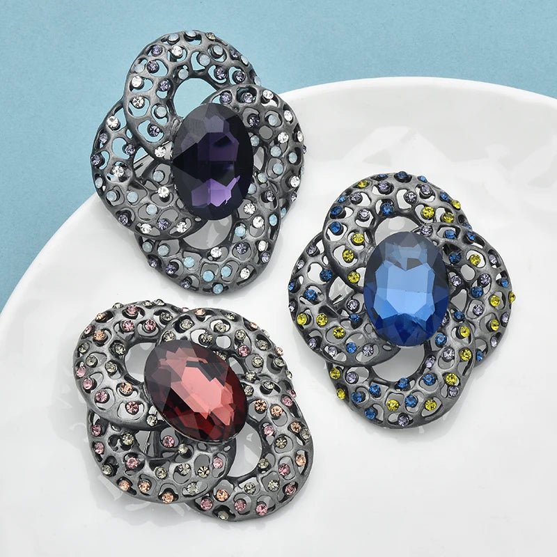 PENDRA Florielle6 Crystal Brooch