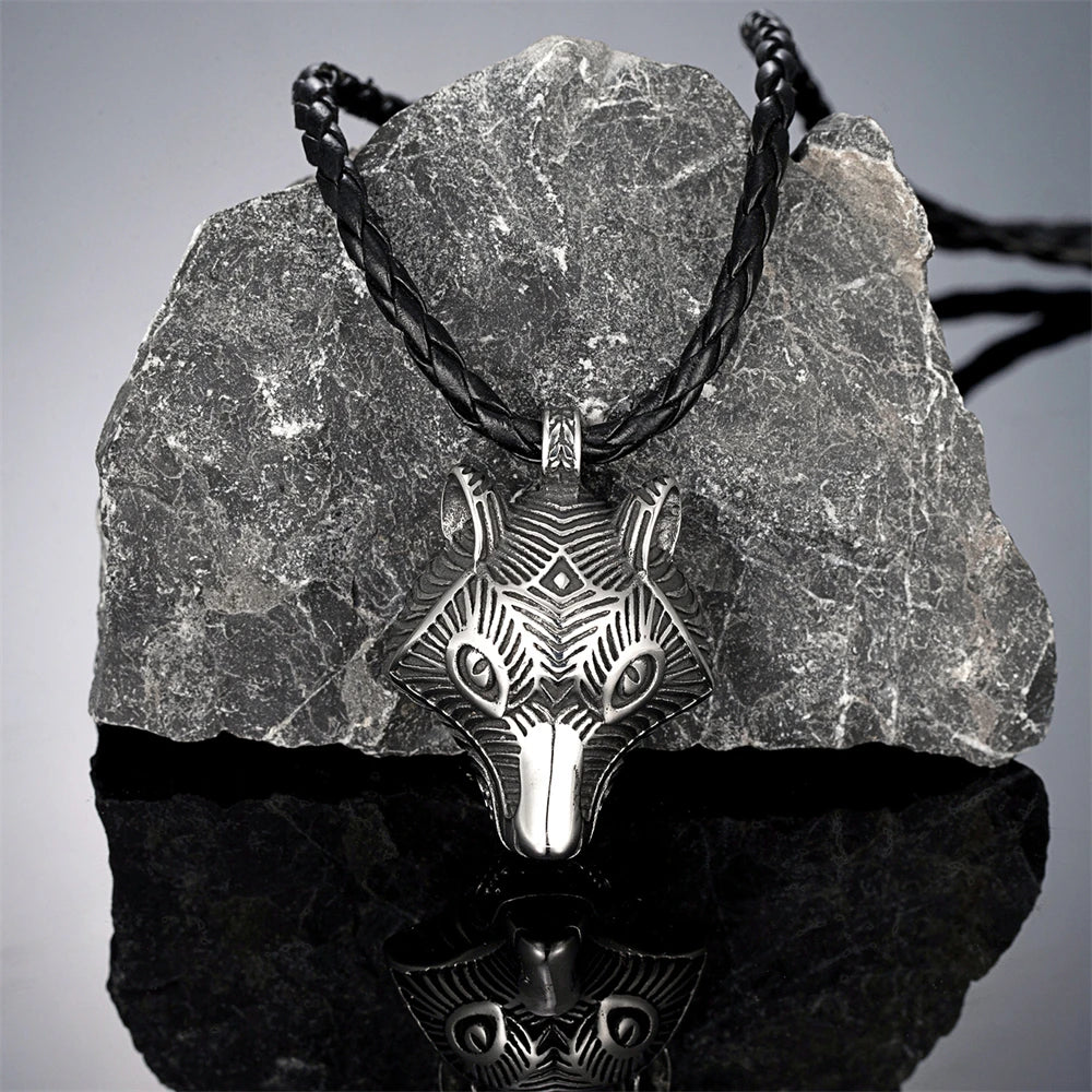 PENDRA Wolf Rune Celtic Necklace