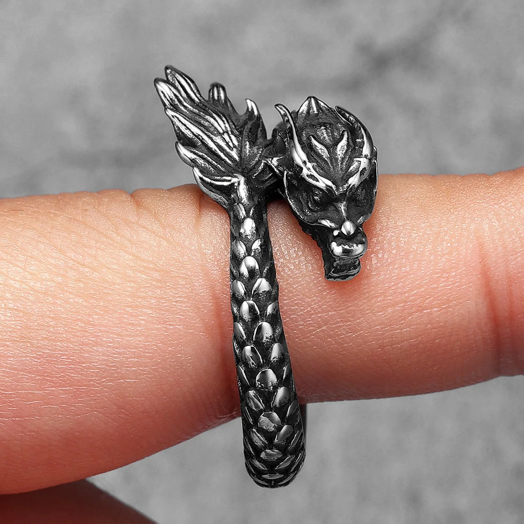 PENDRA Dragon Stuff Steel Ring