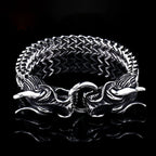 PENDRA Wolfcrest Stainless Steel Animal Cuff Bracelet