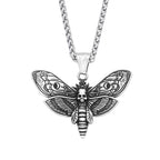 PENDRA Deathmoth Gothic Death Head Moth Necklace