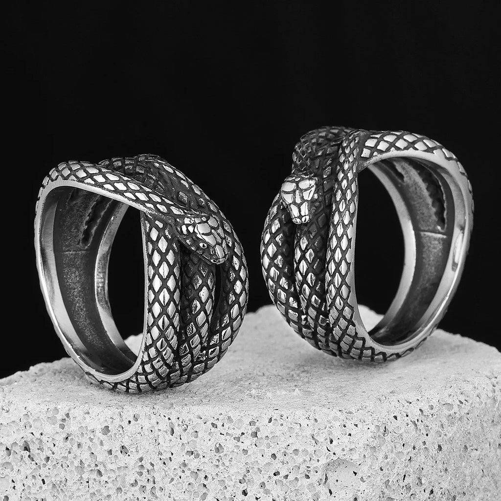 PENDRA Snake Animal Biker Steel Ring