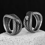 PENDRA Snake Animal Biker Steel Ring