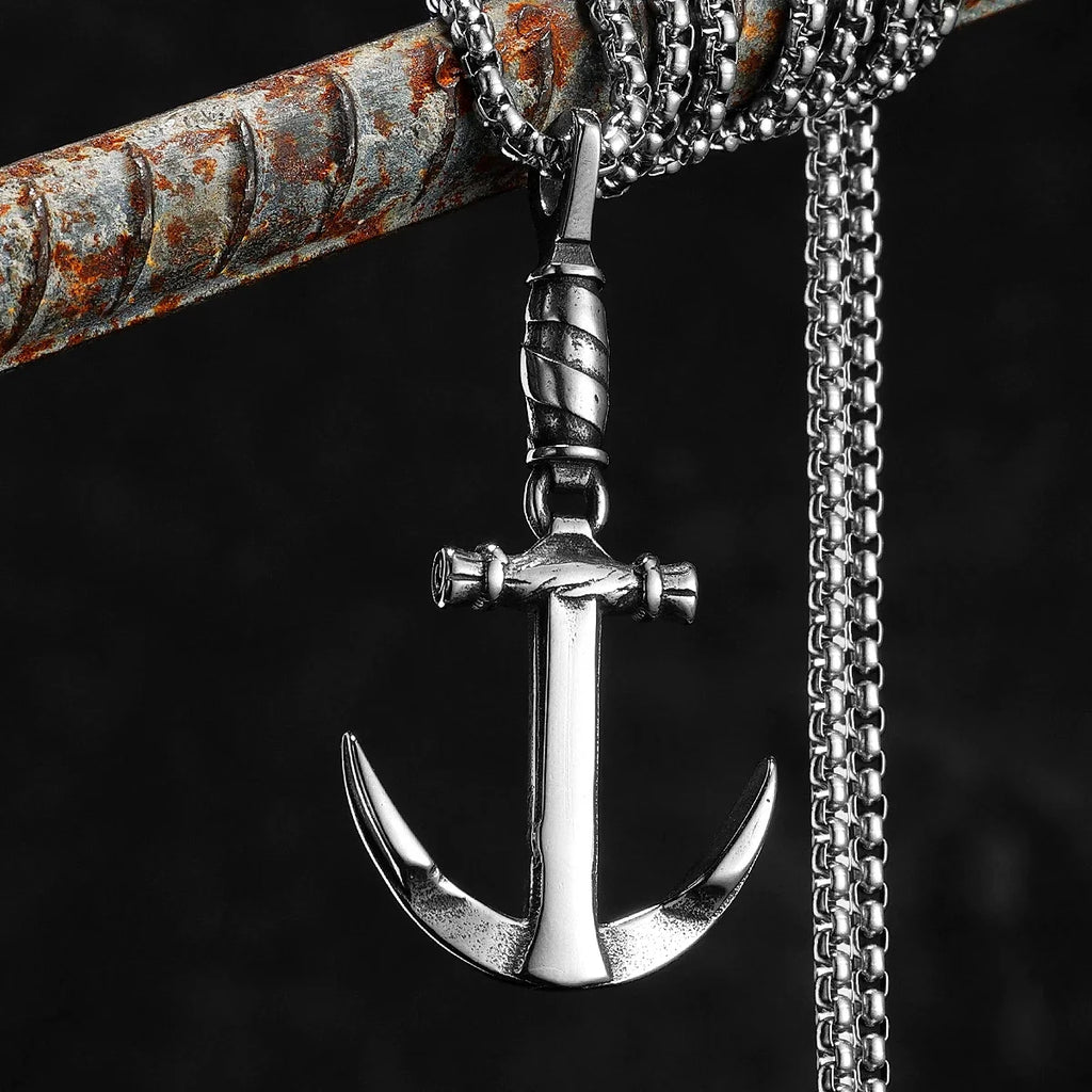 PENDRA Anchor Steel Necklace