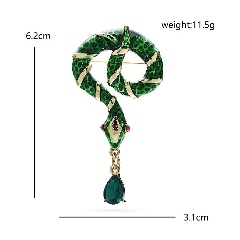 PENDRA Water-drop Snake Brooch