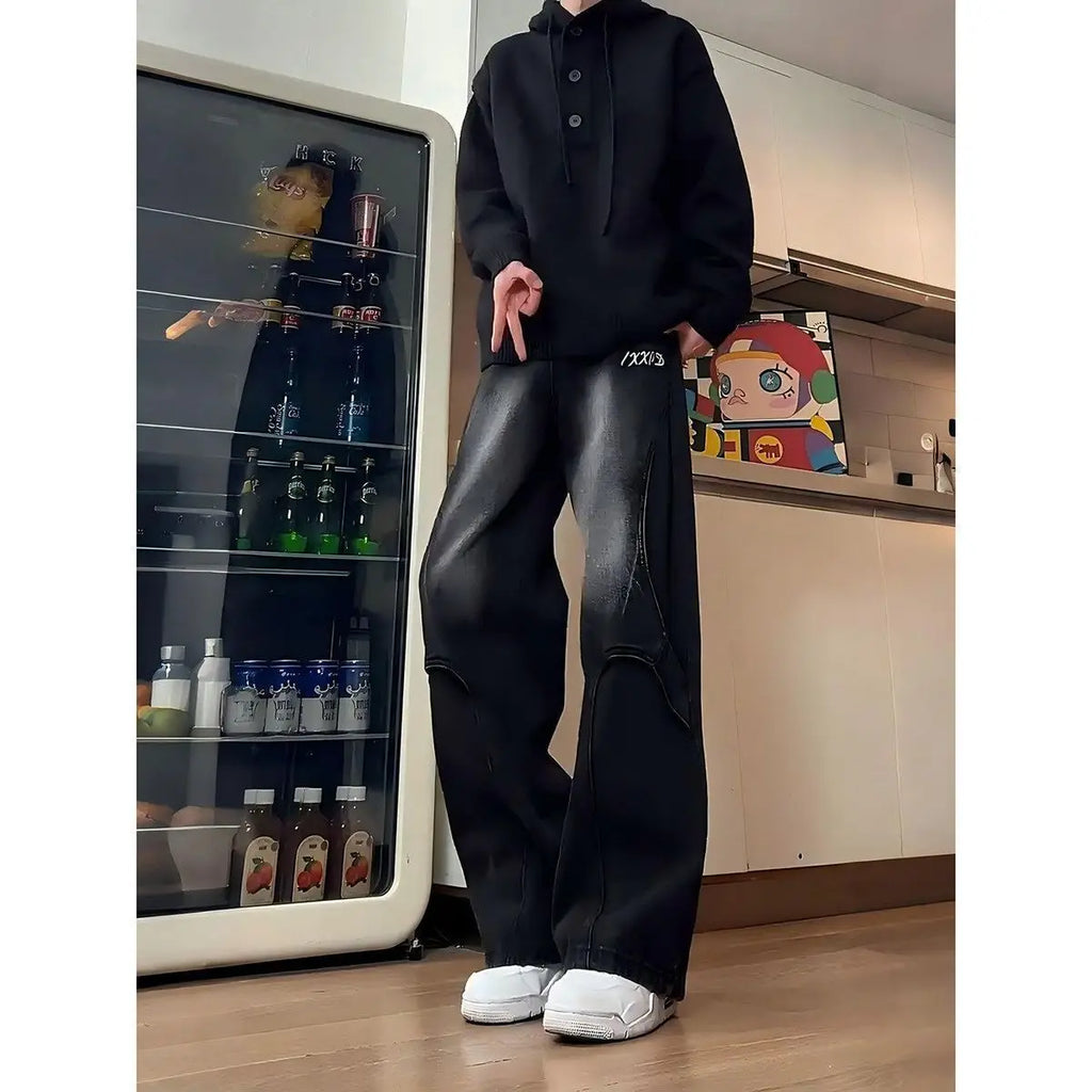 PENDRA Street Black Tooling Jeans