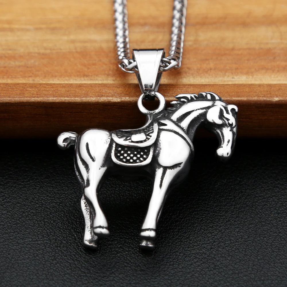 PENDRA Horseforge Punk Horse Pendant Necklace