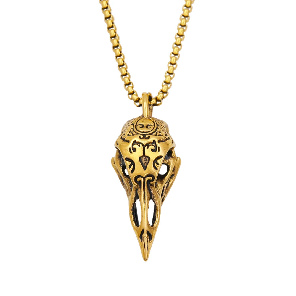 PENDRA Ravenskull 316L Stainless Steel Raven Skull Pendant