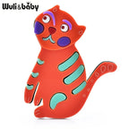 PENDRA Cute Acrylic Cat Brooch