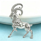 PENDRA Minimal Goat Polished Alloy Brooch