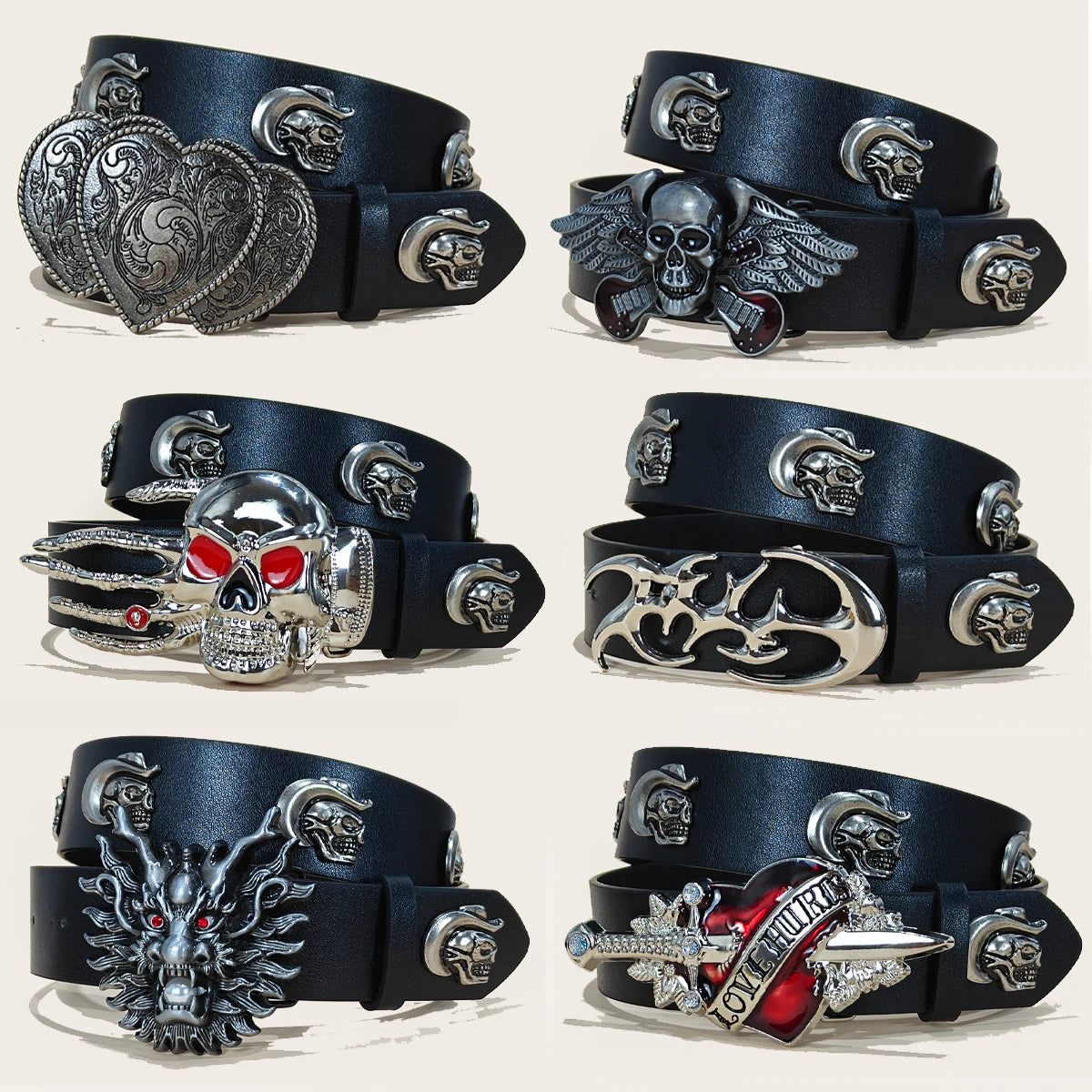 New Fashion Luxury Designer Belt Black Punk Accessories Girdle HipHop Y2k Waistband For Men and Women Wide Gothic Jeans Belt