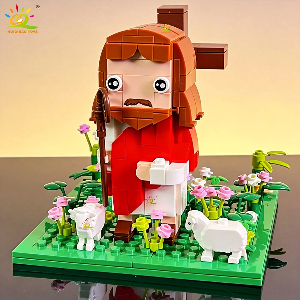 PENDRA Cartoon Jesus Garden Building Set