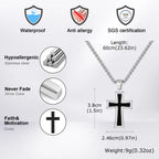 PENDRA Cross Black Glue Pendant Necklace