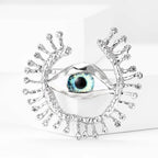 PENDRA Big Blue Eye Round Brooch