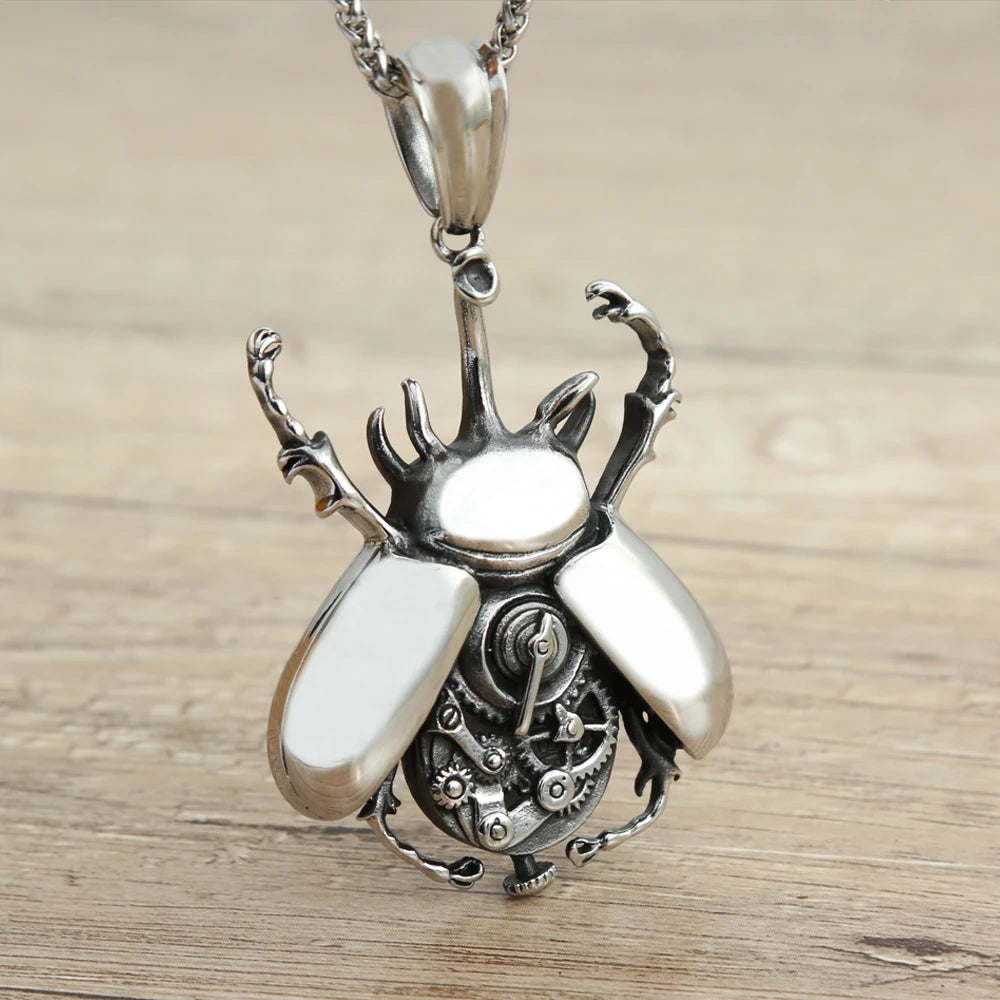 PENDRA Gearbeetle Steampunk Mechanical Gear Beetle Pendant
