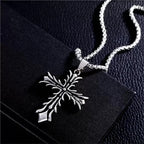 PENDRA Crossbrand Stainless Steel Pattern Cross Pendant