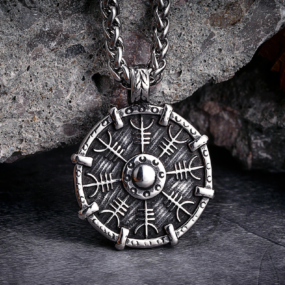 PENDRA Steel Compass Necklace