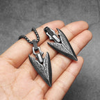 PENDRA Arrow Texture Steel Necklace