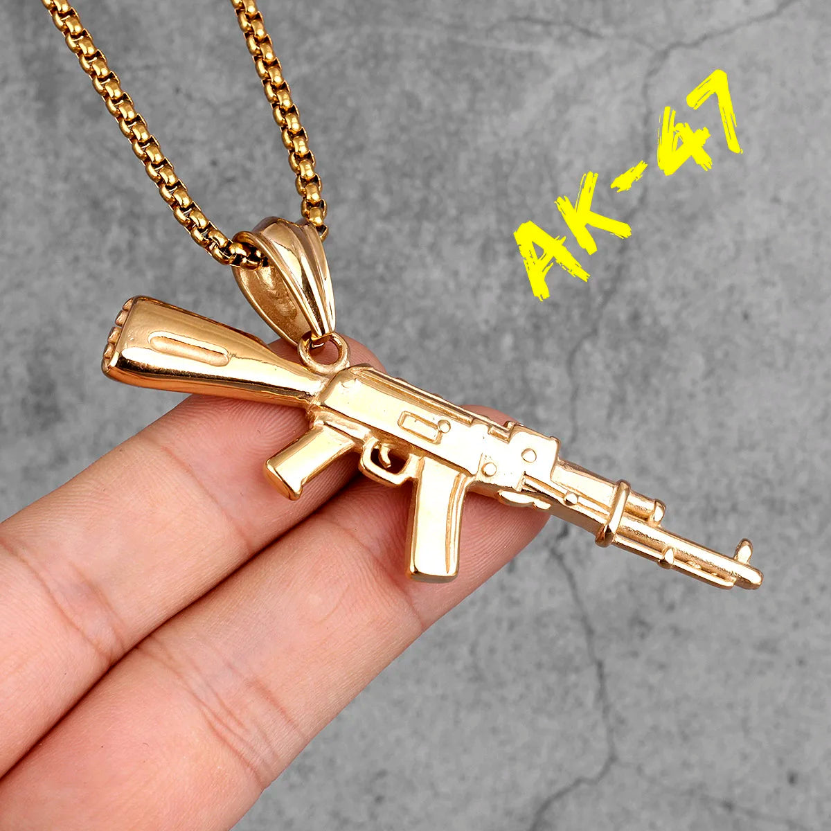 PENDRA HK416 Automatic Rifle Steel Necklace