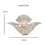 PENDRA Radiant Shell Pearl Brooch