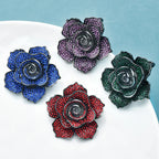 PENDRA Rosaspark Luxury Shining Rose Flower Brooch