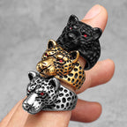 PENDRA Jaguar Leopard Animal Steel Ring