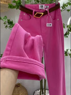 PENDRA Greenwash High Waist Wide Leg Jeans