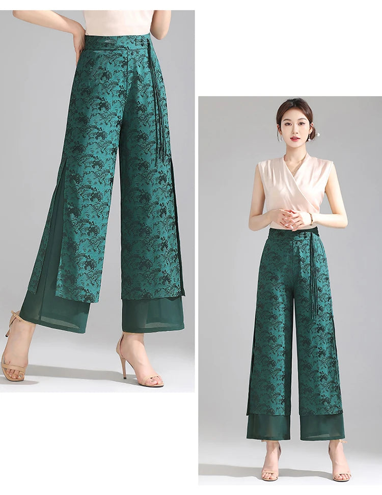 PENDRA Chiffon Wide Trousers Pants